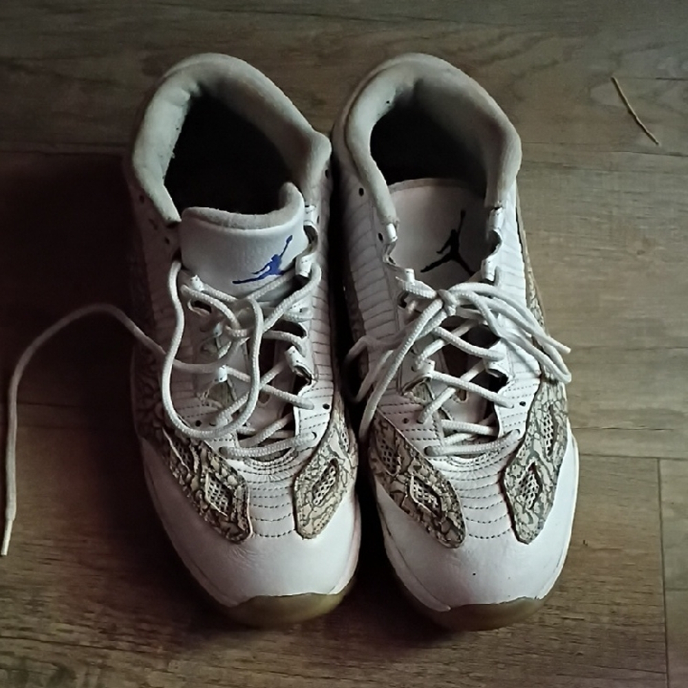Jordan White and Brown Sneakers